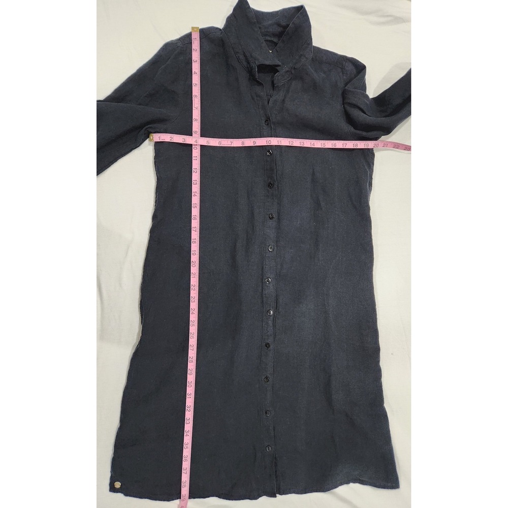 Lilly Pulitzer Bethanne Linen Shirt Dress Onyx Black 013123 Size 10 NWT - Picture 9 of 12